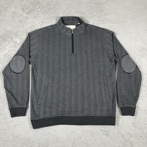 Linksoul Sweater 1/4 Zip Pullover Men Medium Gray Golf Performance Sport Golfing